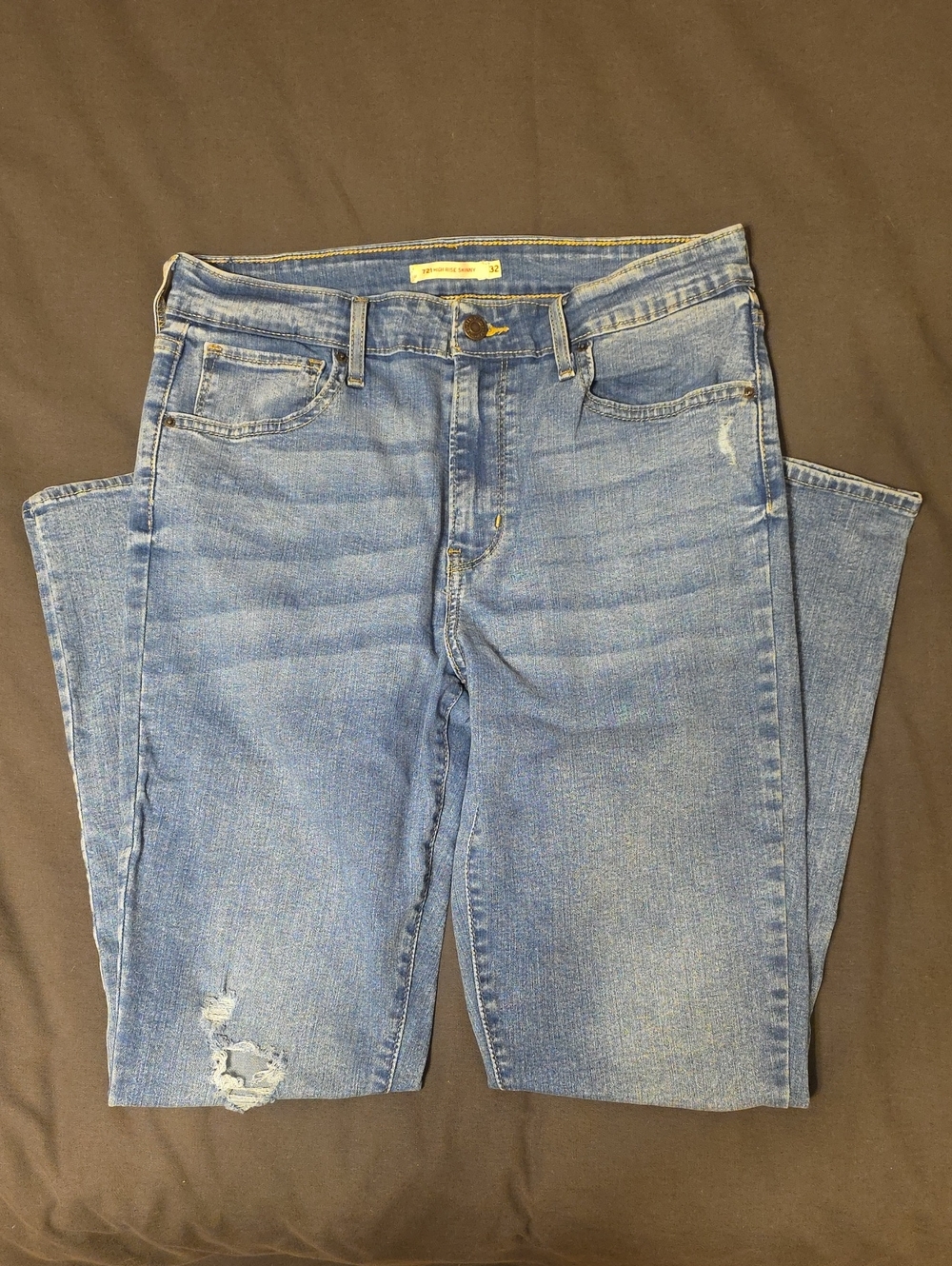 Levi's Women's 721 High Rise Light Blue Skinny Jeans
